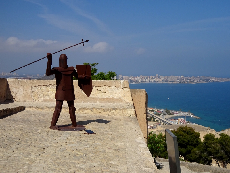 knight statue at Santa Barbara's Castle in Alicante