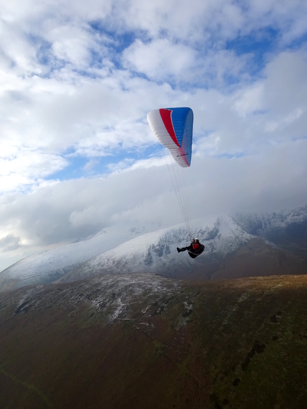 Rob's dad paragliding at Souther Fell