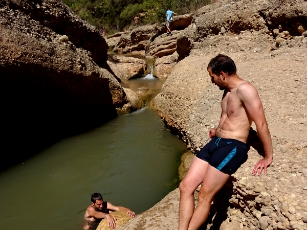 Local wild swimming hole in Rio Chicamo